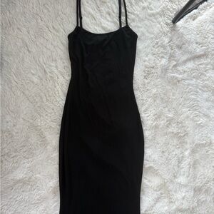 SKIMS Black Maxi Dress